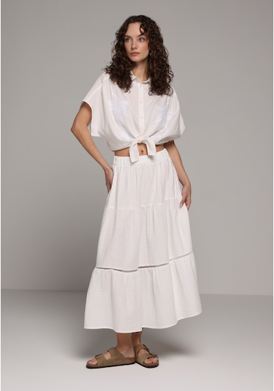 Colin's Colins Maxi Length Düz Kadın Beyaz Etek Cl1080371 Q1.v2 Wht