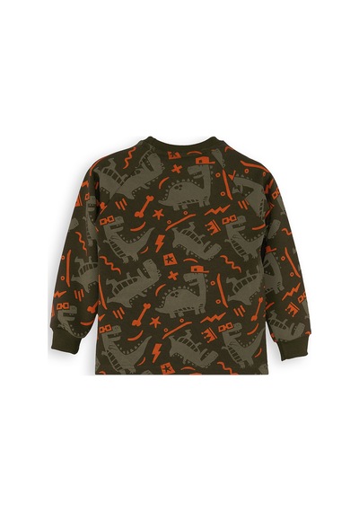 Denokids Kaykay Dino Erkek Çocuk Sweatshirt - Kahverengi