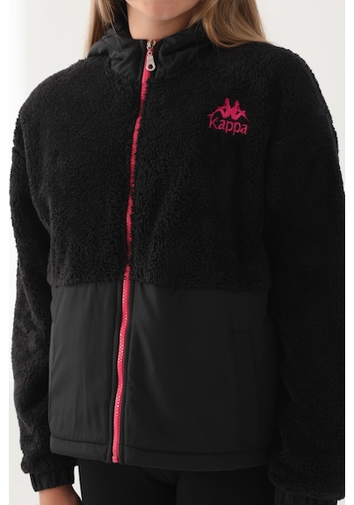 Kappa Siyah Fermuarlı Peluş Erkek Çocuk Sweatshirt 5274-40870