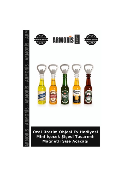 Özel Üretim Objesi Ev Hediyesi Mini İçecek Şişesi Tasarımlı Magnetli Şişe Açacağı Çok Renkli