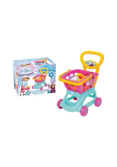 Dede Frozen Sepetli Oyuncak Market Arabası 24 Parça Aksesuarlı