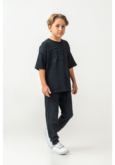 U.s. Polo Assn. Erkek Çocuk Siyah Bermuda Takım 5274-49833 Siyah