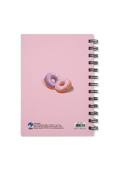 Dolphin Manyetik Kapaklı Spiralli Defter Köpek Ve Donut Figürlü Not Defteri