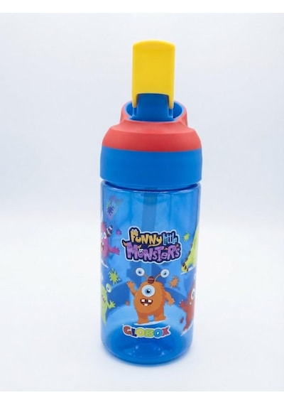 Saygılıofis 3114 Desenli Matara 500 Ml Sevimli Canavarlar Beyaz
