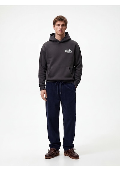 LTB Baggy Kadife Fitilli Lacivert Pantolon