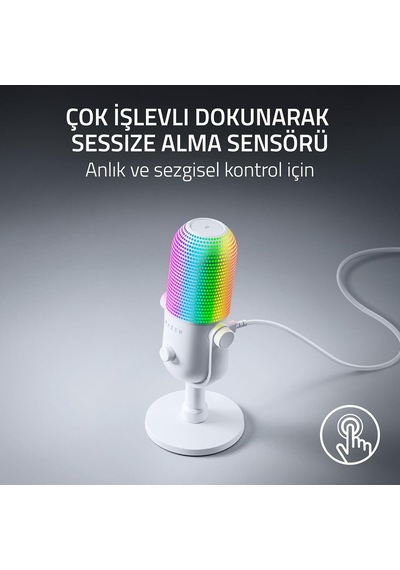 Seiren V3 Chroma - Rgb Usb Mikrofon - Tap-to-mute Özellikli Süperkardioid Kondenser Mikrofon Reaktif Aydınlatma, Dij Diğer