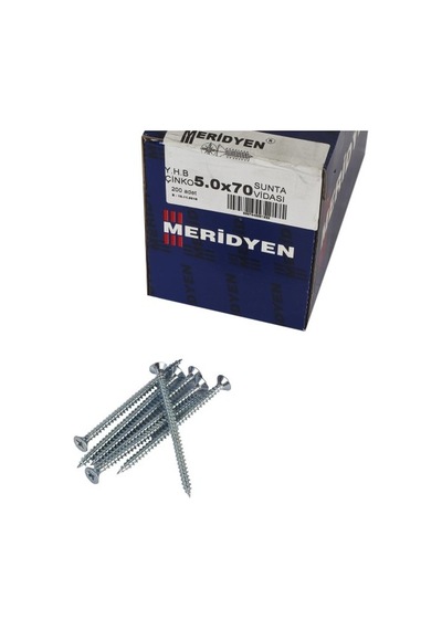 Meridyen Sunta Vidası 5.0X70 200 Lü Paket