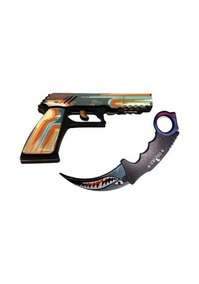 Ahşap Cs-go P250 Oyuncak Set 7008