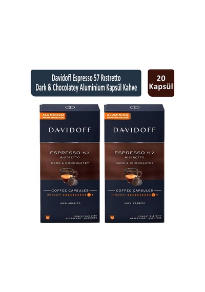 Davidoff Espresso 57 Ristretto Dark & Chocolatey Kapsül Kahve 2 x 10'lu