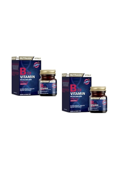Nutraxin B12 Vitamin 1000 Mcg 60 Dilaltı Tablet 2 Adet
