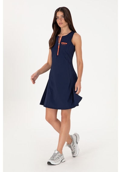 U.S. Polo Assn. Kadın Lacivert Kolsuz Mini Boy Örme Elbise 50300711-VR033