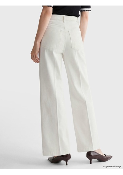 Lcw Comfort Ekru Wideleg Kadın Jean Pantolon