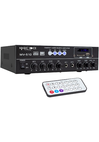 Magıcvoıce Mv-510 50 Watt Usb/sd/bluetooth 2 Mik.,eco Lu+2sd 2061