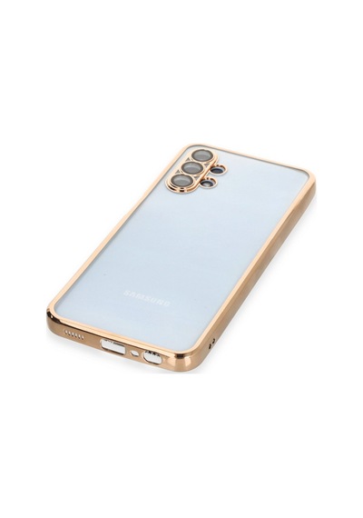Samsung Galaxy A13 4g Uyumlu Kılıf Lensli Silikon - Gold