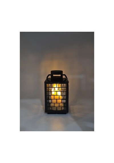 Dekoratif Pilli Led Mumlu Kandil Asılabilir Fener 21 X 11 Cm