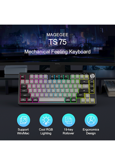 Magegee Ts75 %75 Siyah 79 Tuş Rgb Kablolu Membran Gaming Klavye