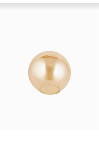 Bal Renk Glop Cam - Avize Fanusu - 15 Cm Çap - E27 Ampul Uyumlu