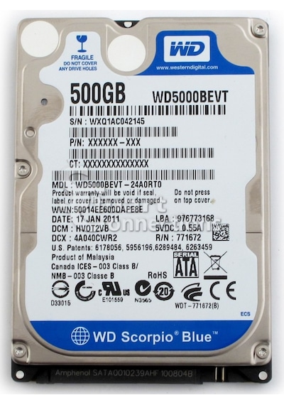 Western Digital WD5000BEVT 500 GB HDD
