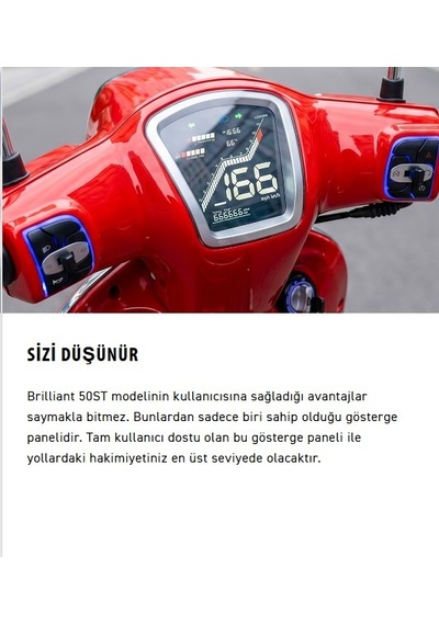 Kuba Brıllıant 50 St Motosiklet Kırmızı