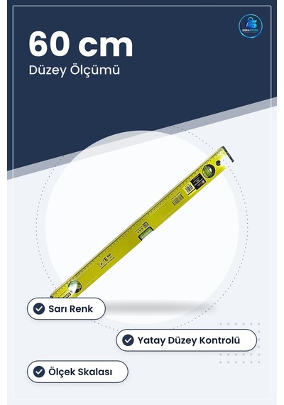 Su Terazisi 60 Cm Sarı Günlük Düzey Ölçümleri İçin Hırdavat Ev At