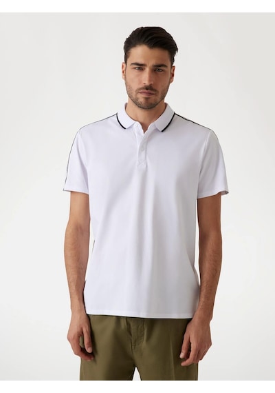 Quattro Erkek Polo T-shirt Beyaz