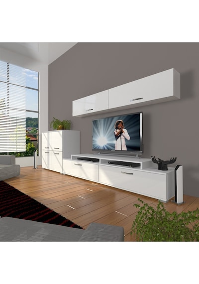 Decoraktiv Ekoflex 6y Slm Tv Ünitesi Tv Sehpası Beyaz