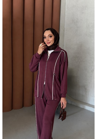 Riella Butik Joao Tesettür Takım Bordo