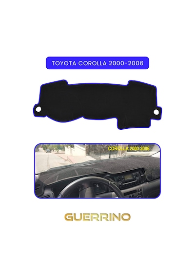 Toyota Corolla 2000-2006 Torpido Koruma Halısı Mavi Kenar