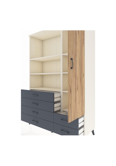 Hyperion Dolap 7 Raflı 6 Çekmeceli Tek Kapaklı 132x44x195 Aytaşı-çam/antrasit Atlas Çam/antrasıt Hyperion Dolap 7 Raflı 6 Çekmeceli Tek Kapaklı 132x44x195 Aytaşı-çam/antrasit Atlas Çam/antrasıt