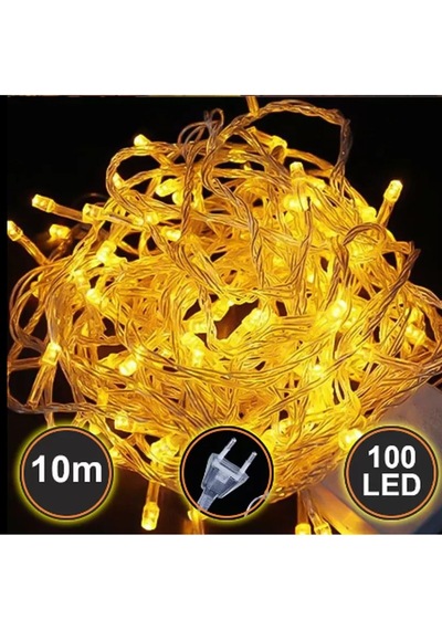 10 Metre Gün Işığı 100 Ledli Fişli 8 Fonksiyonlu Yılbaşı Ağacı Işığı Organizasyon Led Işık Diğer
