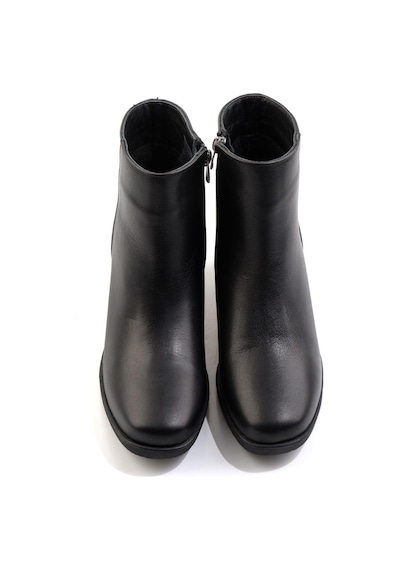Bambi Siyah Hakiki Deri Kadın Bot & Bootie K02586082503 Siyah