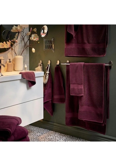 Ikea Fredrıksjön El Ve Yüz Havlusu 30 X 30 Cm Koyu Bordo
