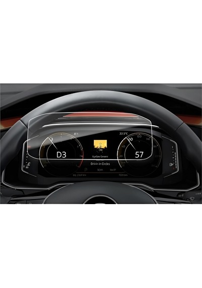 Vw Passat B8-8.5 Dijital Gösterge Ekran Koruyucu - Kırılmaz Şeffaf Nano Teknoloji