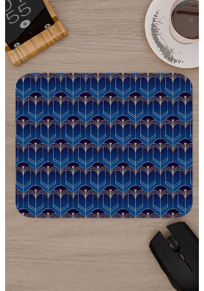 Art Deco Tarzı Kaymaz Dikişli Kauçuk Oyuncu Mousepad V2 - 22x18 Gaming Mouse Pad Fare Altlığı