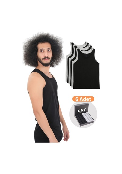 Cnt Erkek Atlet Pamuklu Basic 6'lı Premium Paket Karışık3 Karışık3