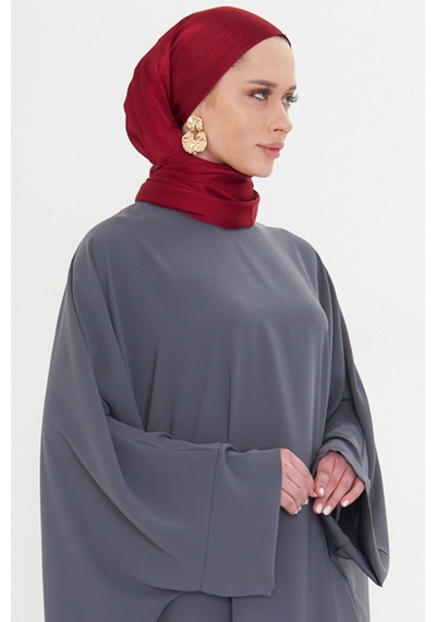 Hürrem Bone Bordo Düz Klasik Şal Turlu Polyester Lüx Janjan 202126 16 Bordo