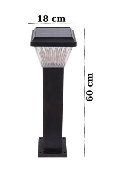 Forlife 100watt Güneş Enerjili Solar Bahçe Armatürü 60cm Direkli Fl-3343