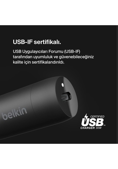 Belkin Boostcharge 30w Hızlı Araç Şarj Cihazı, Usb-c Güç Dağıtım