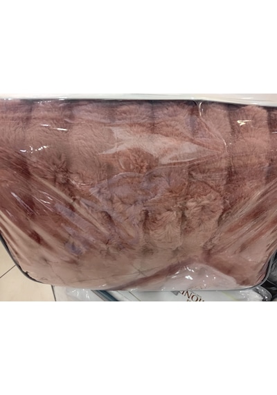 Merinos Diamond Kürk Bubble Desen Comforter Set, Çift Kişilik Yorgan Seti 220x240 Pudra Pembe