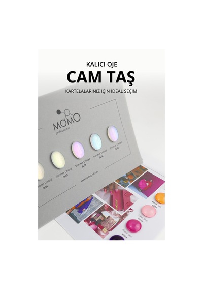 Momo Professional Cam Taş Oval Hafif Bombeli 100 Adet
