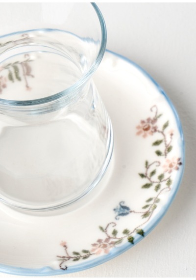 Bella Maison Vintage Porselen 52 Parça 12 Kişilik Kahvaltı Takımı Mavi Mavi