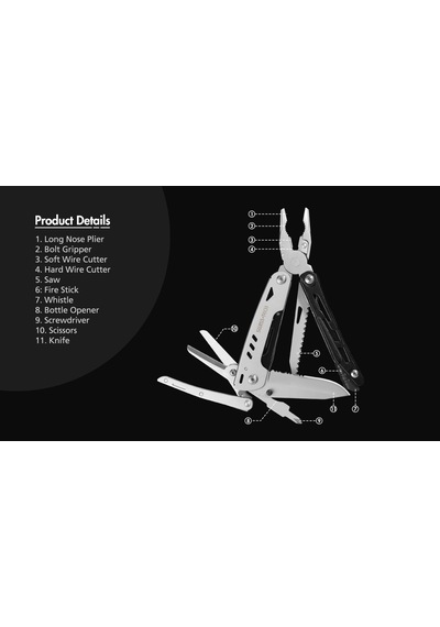 Swisstech 11-ın-1 Multi Tools Açık Gri
