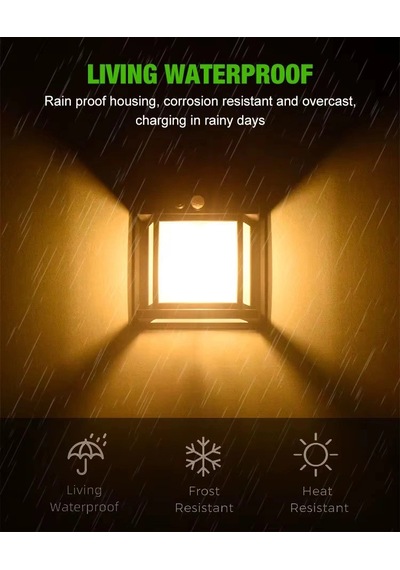 Fithome Or-228 Hareket Sensörlü Su Geçirmez Solar Bahçe Aydınlatma Duvar Lambası 1