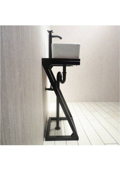 Lavabo Altlığı Lavabo Dolabı Metal Ayaklı Evye Çok Renkli