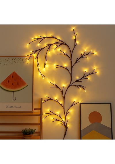Sihirli Söğüt Asma Ağacı Ledi 144 Led 8 Mod + Uzaktan Kumandalı Yapışkanlı Günışığı Ledli Günışığı
