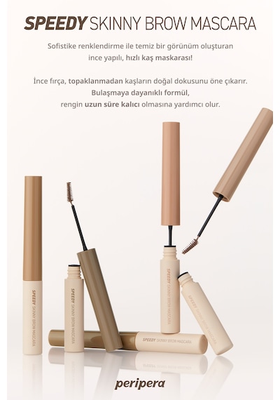 Perıpera Speedy Skinny Brow Mascara 09 Milky Ash