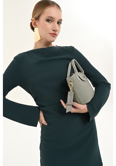 Pierre Cardin 05pc26y10619-p Kabartma Desenli Ayarlanabilir Askılı Suni Deri Omuz Çantası Yeşil