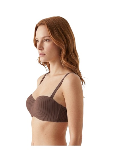 Cottonill Seamless Bra - Striva Mikro Çizgi Desenli Balenli Kadın Sütyen 3'lü Paket Çok Renkli