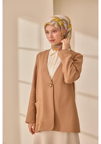 Silk Home Olinda İpek Eşarp 47003-33 Gri, Pembe, Sarı, Haki, Vizon