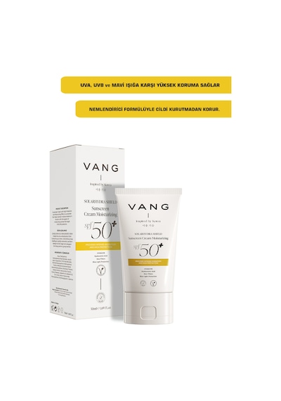 Vang Yüksek Koruyucu Mavi Işık Koruma Nemlendirici Güneş Kremi SPF50+ 50 ML